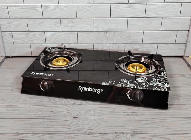 Плита газова Rainberg настільна на 2 конфорки