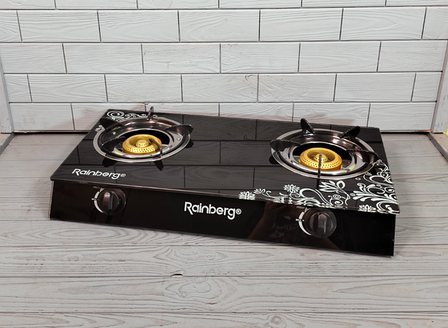 Плита газова Rainberg настільна на 2 конфорки, фото 1