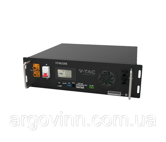 Акумуляторна батарея (рікова) V-TAC CEI-021 LiFePO4 5.12kWh 100Ач, (100/100A) 445*400*130,41kg