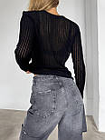 Чорна кофта прозора в сітку (р. S-L) 77043368, фото 4