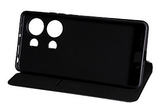 Шкіряний чохол-книжка Fibra case на Xiaomi Redmi Note 13 Pro (4G) / рожевий, фото 3