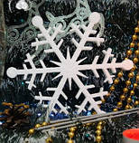 Сніжинка 15 см Толщ 1,8 см No 004 з пінопласту середня від 10 шт., фото 2