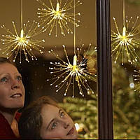 Гірлянда роса феєрверк 5 пучків 5 м 600 led, Новорічні гірлянди для прикраси будинку, Гірлянду феєрверк