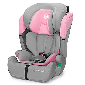 Автокрісло Kinderkraft Comfort Up i-Size Pink (група 1/2/3, від 76 до 150 см, 9-36 кг) Сіро-рожеве