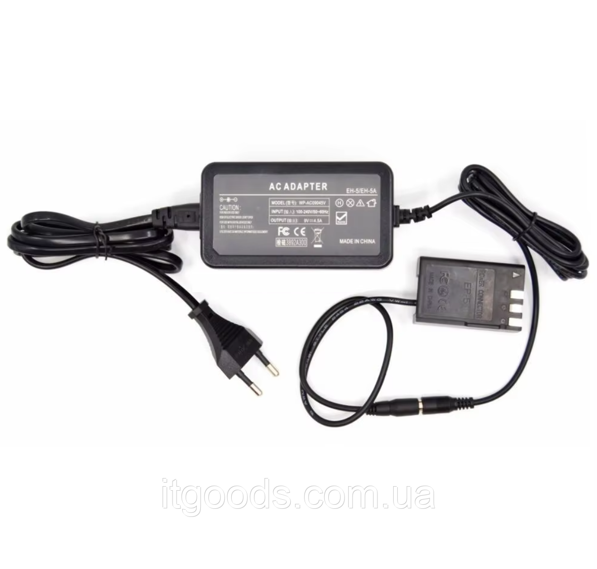 Мережевий адаптер (блок живлення) EH-5A + EP-5 EN-EL9 9V 4.5A для камери Nikon D40 D40X D60 D3000 D5000