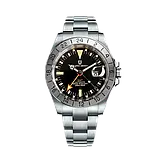 Водонепроникний чоловічий механічний годинник з автопідзаводом Pagani Design PD-1693 Silver-Black-Orange, фото 3