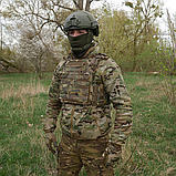 Плитоноска Kiborg GU gen.2 мультикам для бронеплит З швидким скиданням Виготовлені з Cordura 1000D 380 г/м² з NIR-просоченням, фото 10
