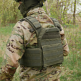 Плитоноска Kiborg GU gen.2 Хакі для бронеплит З швидким скиданням Виготовлені з Cordura 1000D 380 г/м² з NIR-просоченням, фото 9
