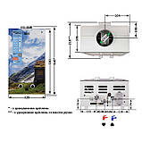 Колонка газова димохідна Thermo Alliance JSD20-10GC 10 л панель скляна з малюнком гори, фото 2