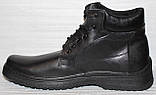 Черевики чоловічі зимові на шнурках чорні від виробника модель АМ250, фото 3