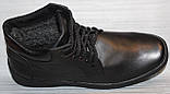 Черевики чоловічі зимові на шнурках чорні від виробника модель АМ250, фото 5