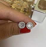 Срібні сережки на закрутках, родій, фото 3