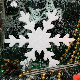 Сніжинка 15 см товщ 1,8 см No 003 з пінопласту середня від 10 шт.