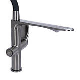 Змішувач для кухні Qtap Vlasta New з гнучким виливом з підключенням для питної води QTVLA364GMB45649 Gunmetal, фото 3