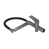 Змішувач для кухні Qtap Vlasta New з гнучким виливом з підключенням для питної води QTVLA364GMB45649 Gunmetal, фото 8