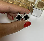 Срібні сережки Конюшина родій 1176.10р, фото 7