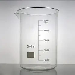 Стакан низький Н-1-5000 ТС зі шкалою з термостійкого скла (ГОСТ 25336-82)