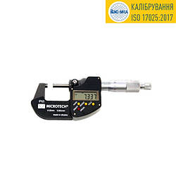 Мікрометр цифровий Мікротех МКЦ-25 клас точності 2 (0-25 мм/0.001; ±0,003) IP-65. Україна