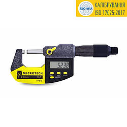 Прецизійний мікрометр цифровий із фрикціоном МІКРОТЕХ МКЦ-25 кл.2 (±0,004) IP65. Україна