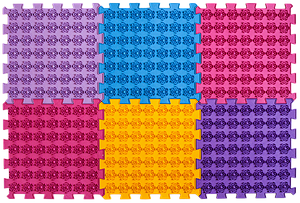 Акупунктурний масажний килимок Лотос 6 елементів