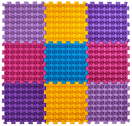 Акупунктурний масажний килимок Лотос 9 елементів