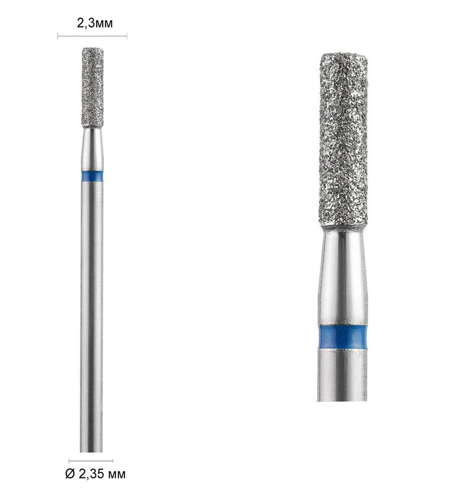 Фреза алмазна Ø 2.3 мм 111 циліндр, синя насічка 524-023 DLX, фото 1