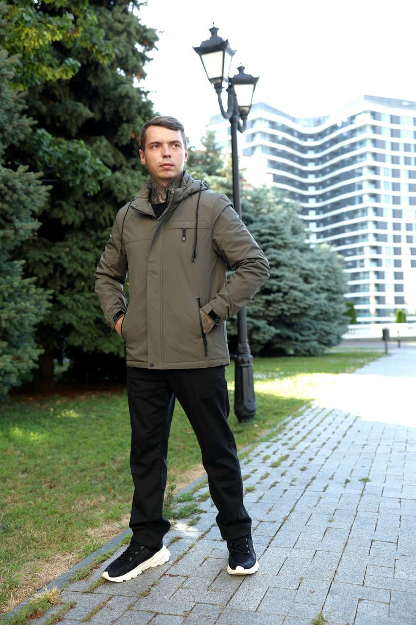 Чоловіча демісезонна куртка Bihor класична з підкладкою, розміри 46–56, Туреччина, , Сірий, 5XL, фото 1