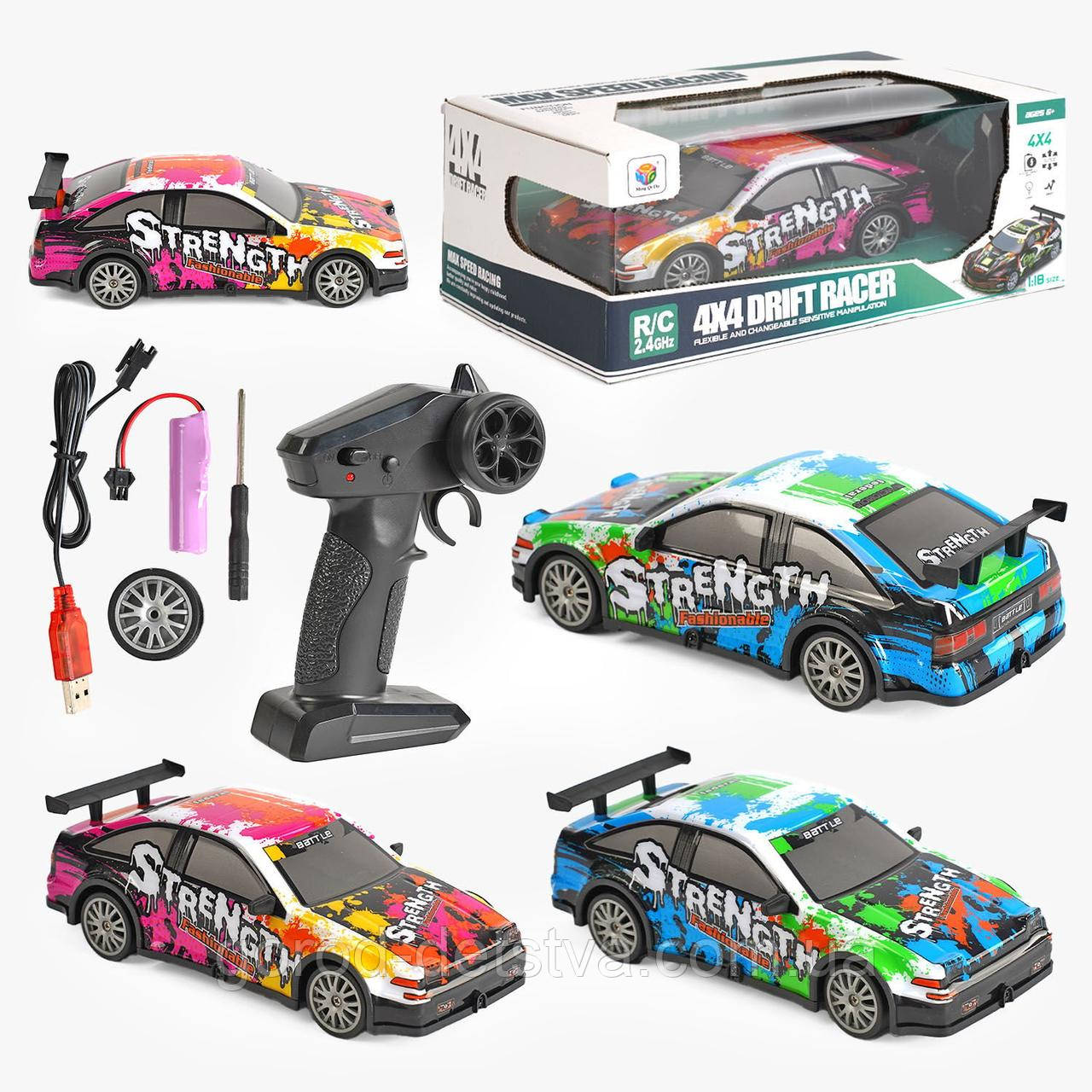 Дріфт машинка на радіокеруванні Toyota AE86 Trueno машина дріфт Розмір 22 см, фото 1