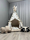 Вігвам для дітей Цирк 7 БОНБОН з Корзиною Повний комплект, вігвам для хлопчика, дитяча палатка, вігвам для дівчинки, дитячий намет, фото 2