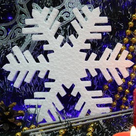 Сніжинка 15 см Товщ 1,8см № 012 із пінопласту середня від 10 шт