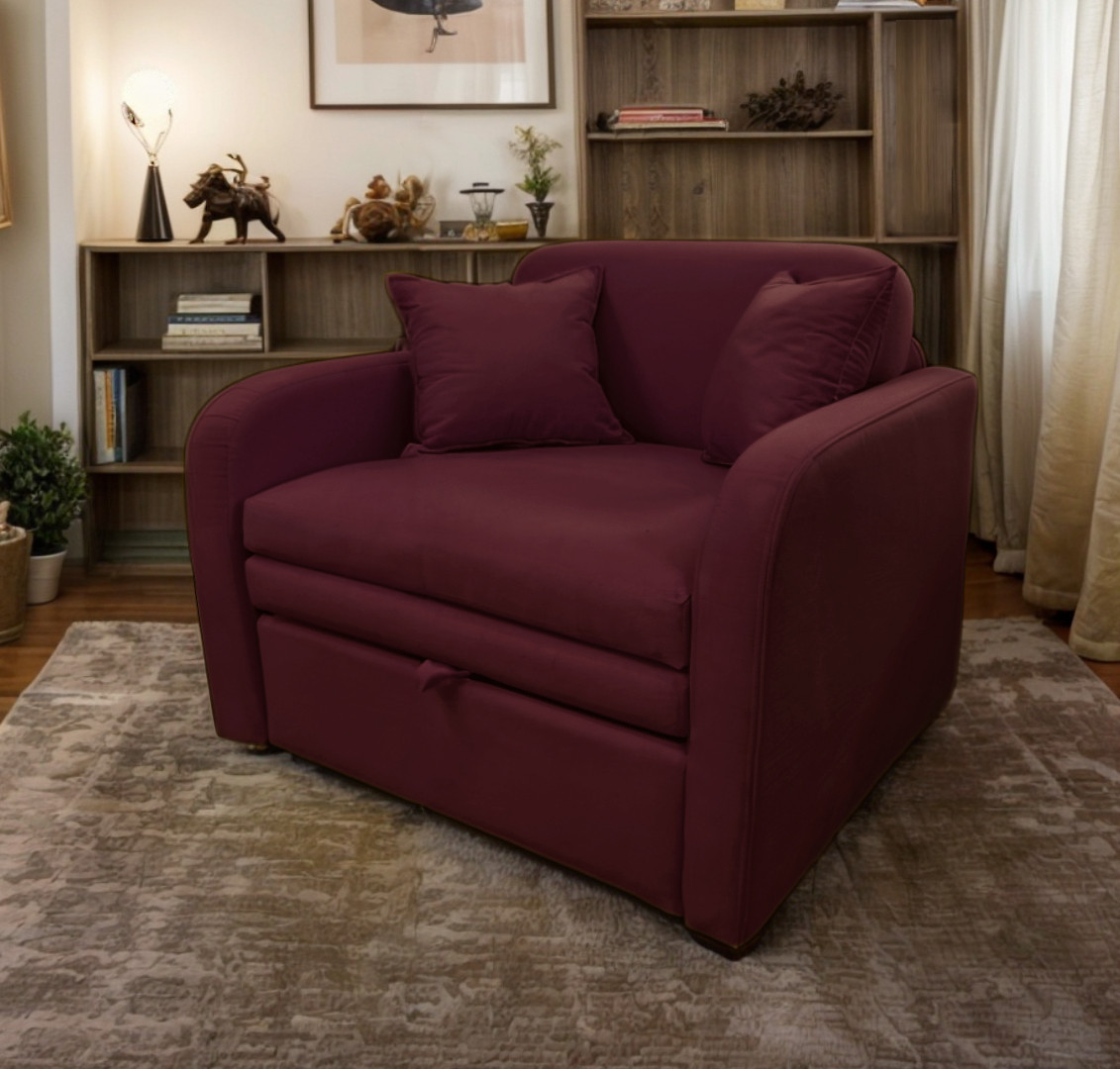 Диван прямий Tobi Sho Юніор-1.2 розкладний м'який велюр Magic Terracotta, 1380х800х800 мм