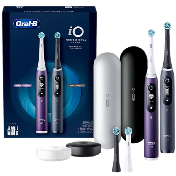 Електрична зубна щітка Oral-B iO 7 (M7d.4M5.3B) Family Pack Purple Amethyst + Black Onyx (4 нас.)
