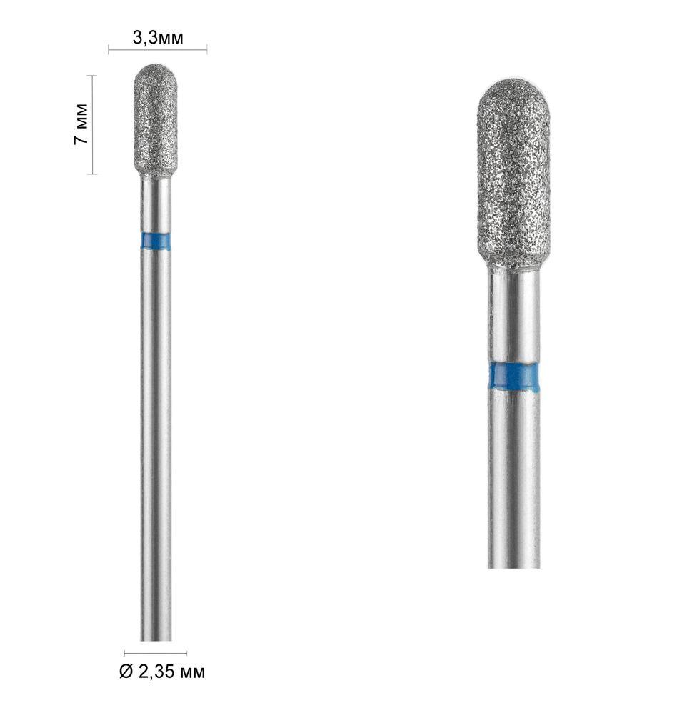 Фреза алмазна Ø 3.3 мм 141 закруглений циліндр, синя насічка 524-033 DLX, фото 1