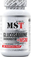 Для суглобів та зв'язок  MST Glucosamine Chondroitin + MSM + hyaluronic acid 90 pills