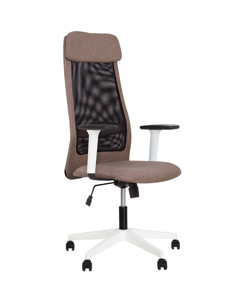 Крісло офісне Frank GTR tilt white AC-80 PL71 сітка OH-5 тканина PN-03 (Новий Стиль ТМ)
