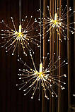 Гірлянда вулична феєрверк 5 пучків 600 led 5 м, Новорічні гірлянди для прикраси будинку, Гірлянди занавіса, фото 5