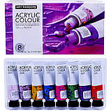 Акрилові фарби з блискітками для малювання Art Rangers Acrylic glitter набір 8 кольорів 22 ml., фото 8