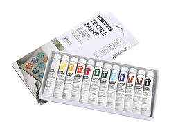 Акрилові фарби для розпису тканин Art Rangers Textile Paint 12 кольорів по 12 ml.