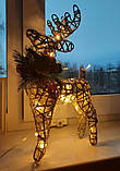 Новорічна фігурка Олень 40 см led світиться, Новорічні іграшки та прикраси, Гірлянди для прикраси будинку, фото 4