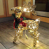 Олень що світиться, 30 см, Новорічний декор для дому, Новорічні прикраси олені, Олень led, Новорічний декор, фото 3