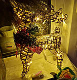 Олень що світиться, 30 см, Новорічний декор для дому, Новорічні прикраси олені, Олень led, Новорічний декор, фото 8