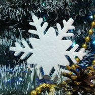 Сніжинка 9 см Толщ 1,8 см No 004 з пінопласту маленька від 10 шт.