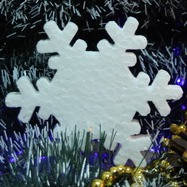 Сніжинка 9 см Товщ 1,8см № 009 із пінопласту маленька від 10 шт