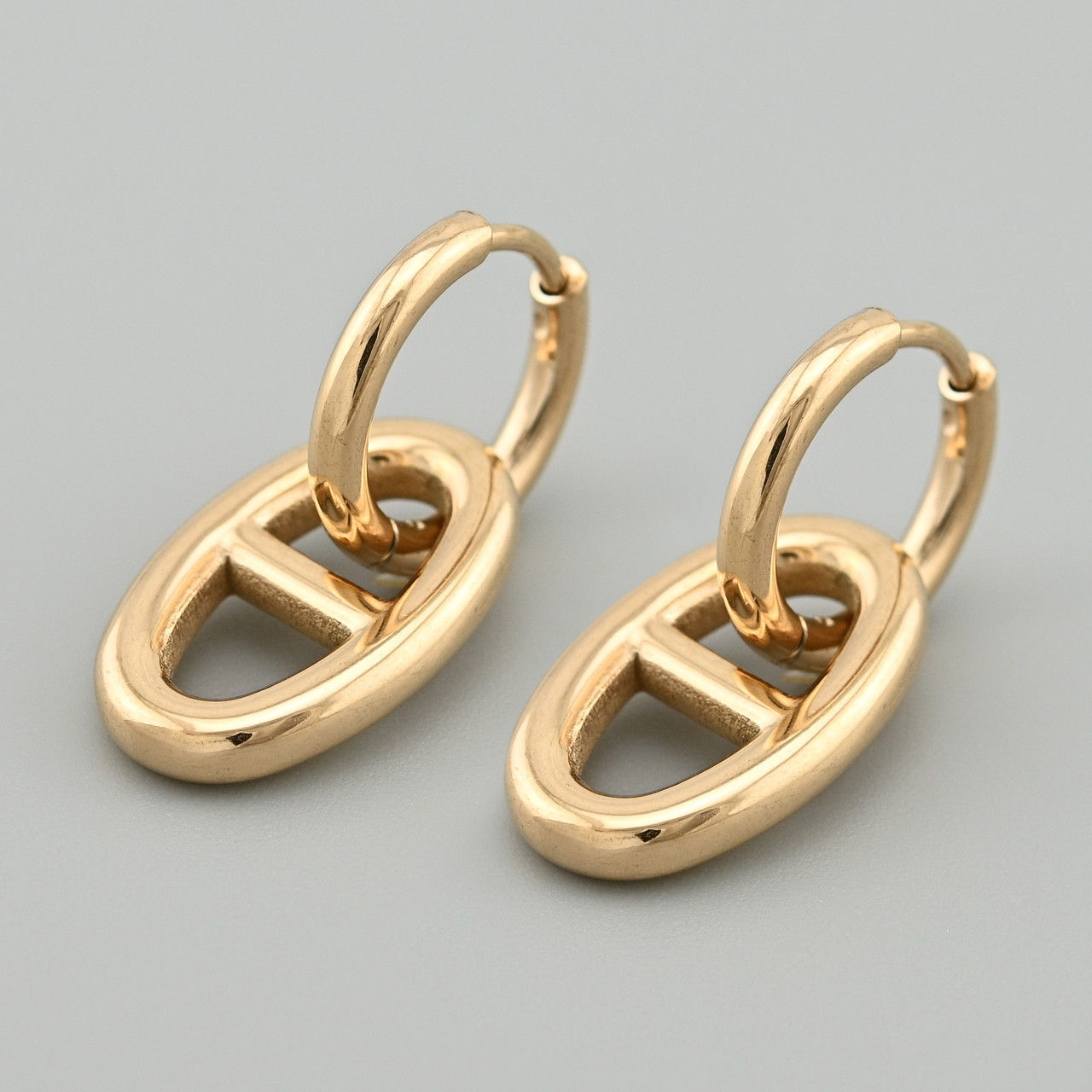 Сережки підвіски Една 45333 розмір 27х11 мм вага 5.7 г позолота 18К, фото 1