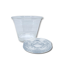 Стакан десертний 250 мл з плоскою кришкою з отвором (50 шт в упаковці) 062200509