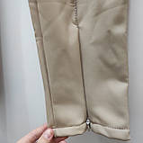 Лосини еко шкіра бежеві теплі, фото 5