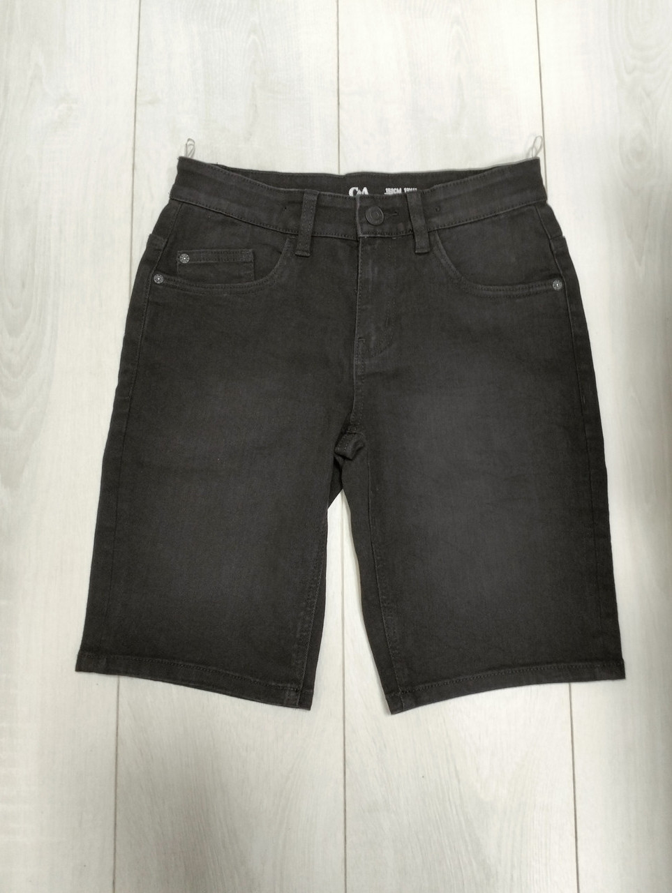 Шорти для хлопчика джинсові стрейчеві чорні C&A 128, 134, 152см, фото 1