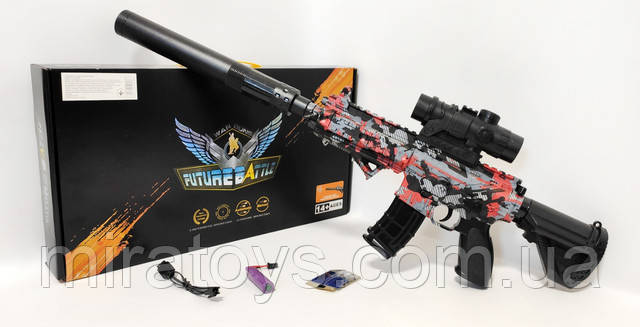 Дитячий автомат на орбізах M416 Future Battle Red 888-2-3