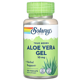 Aloe Vera Gel True Herbs 10 мг Solaray 100 капсул