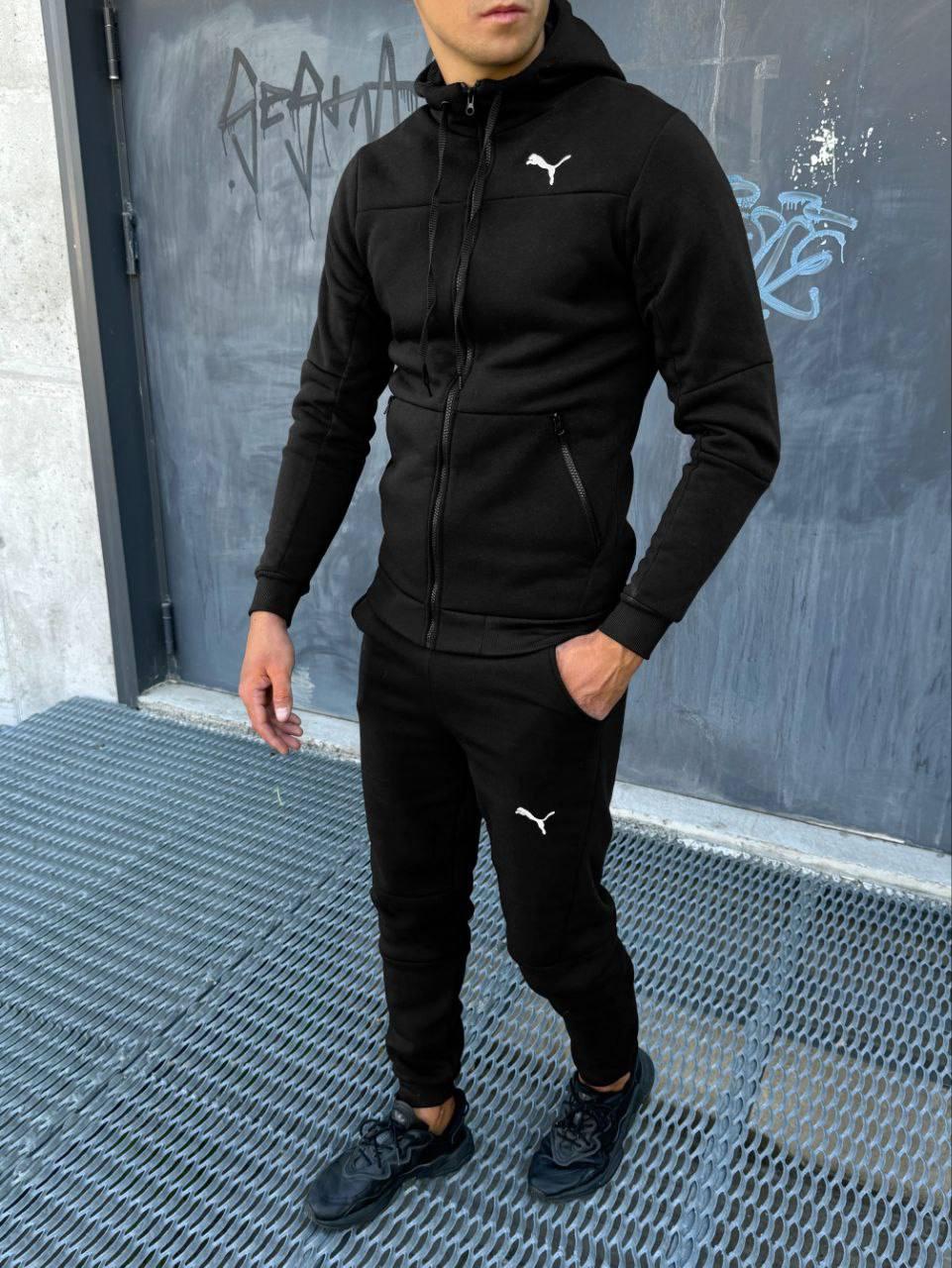 Чоловічий зимовий спортивний костюм пума Puma фліс